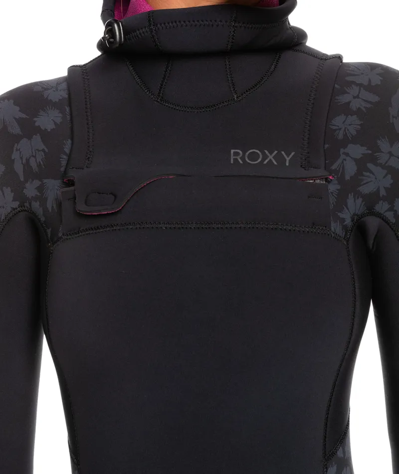 Roxy 5/4/3 Swell Series Hooded Wetsuit FZ GBS Black-1